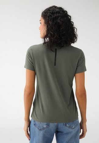 Camiseta Calvin Klein Jeans Slim Logo Verde