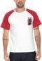 Camiseta FiveBlu Raglan Branca/ Vermelha - Marca FiveBlu