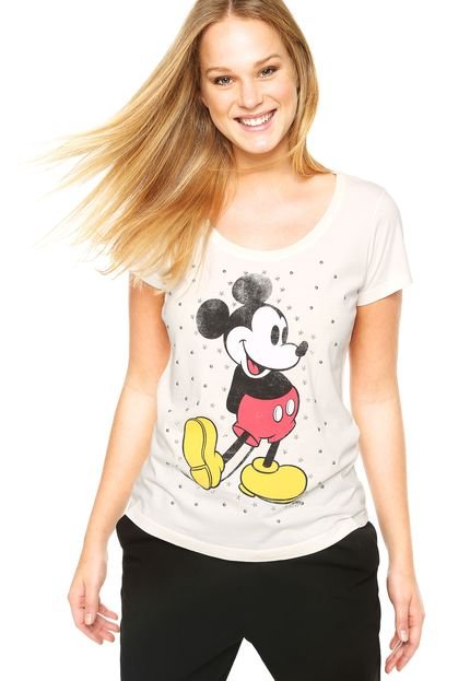 Camiseta Manga Curta Ellus Vintage Mickey Bege - Marca Ellus