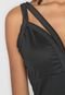 Vestido Guess Curto Recorte Preto - Marca Guess