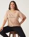 Blusa Feminina Plus Size Acácia Malha Natural Color - Marca MALWEE PLUS
