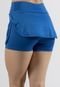 Short Saia 4 Estações Fitness Feminino Liso Tapa Bumbum Cintura Alta Azul Royal - Marca 4 Estações