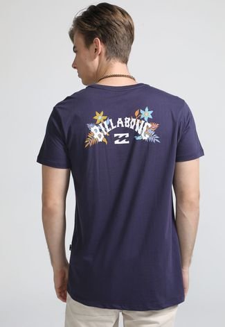 Camiseta Billabong Arch Flower Azul-Marinho
