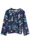 Cardigan Elian Menina Floral Azul - Marca Elian