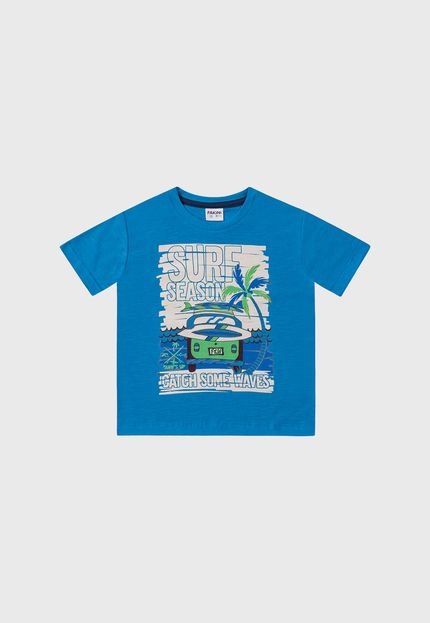 Camiseta Fakini Infantil Surf Season Azul - Marca Fakini