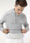 Blusa de Moletom Fechada adidas Sportswear Essentials French Terry 3-Stripes Hoodie Cinza - Marca adidas Sportswear