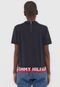 Camisa Polo Tommy Hilfiger Reta New Khloe Azul-Marinho - Marca Tommy Hilfiger