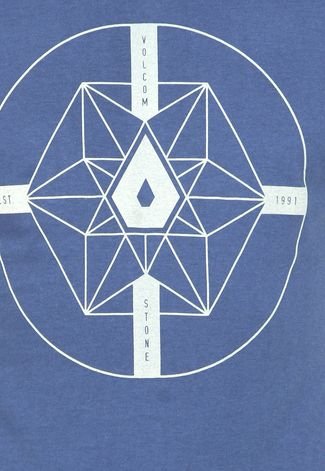 Camiseta Manga Curta Volcom Ender Azul