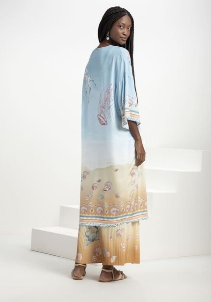Kimono Longo Estampado com Cinto Corda - Marca Lez a Lez