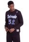 Moletom Mitchell & Ness NBA Fechado Gola Careca Orlando Magic Shaquille O'Neal Preto - Marca Mitchell & Ness