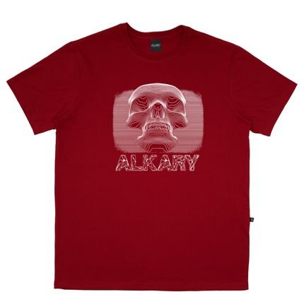 Camiseta Alkary Caveira 3D Vermelha - Marca Alkary