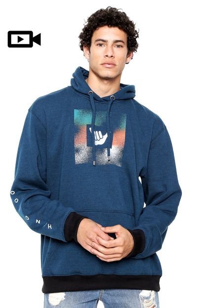 Moletom Flanelado Fechado Hang Loose Boreal Azul - Marca Hang Loose