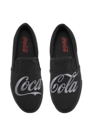 Slip On Coca Cola Shoes Logo Preto