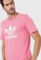 Camiseta adidas Originals Trefoil Rosa - Marca adidas Originals