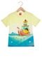 Camiseta Manga Curta Kyly Estampado Infantil Amarelo - Marca Kyly