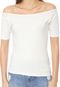 Blusa Guess Canelada Off-white - Marca Guess
