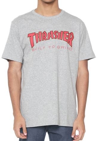 Camiseta Independent X Thrasher Thr Btg Cinza