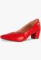 Sapato Feminino Social Fino Scarpin Croco Salto Medio Vermelho - Marca TAKATA BY RAFAEL TAKATA