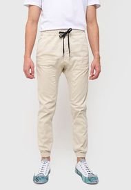 Pantalón Cotton On Drake Cuffed Pant Beige - Calce Slim Fit