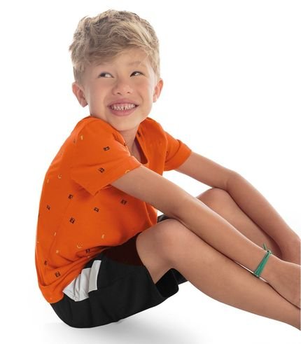 Camiseta Infantil Masculina Trick Nick Laranja - Marca Trick Nick