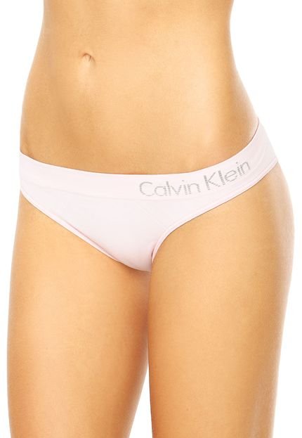 Kit 2 Calcinhas Calvin Klein Underwear Fio Dental Seamless Rosa/Branca - Marca Calvin Klein Underwear