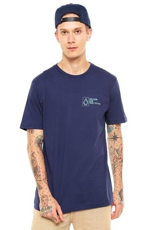 Camiseta Volcom Bender Azul-marinho