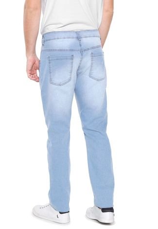 Calça Jeans Malwee Reta Estonada Azul