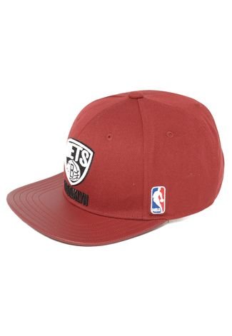Boné adidas Originals Strapback NBA Brooklyn Nets Vermelho