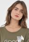 Blusa Morena Rosa Lettering Verde - Marca Morena Rosa