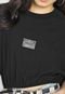 Camiseta Cropped Colcci Tag Preta - Marca Colcci