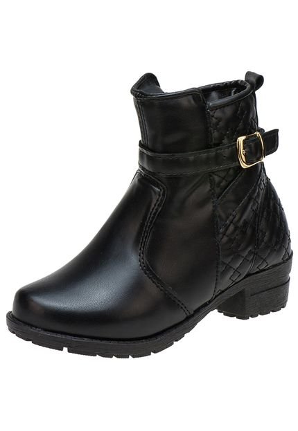 Bota Fashion Infantil Montaria Cano Curto 202.31.009  Preto - Marca Menina Fashion