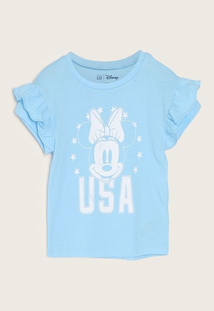Camiseta Infantil GAP Minnie Azul - Marca GAP