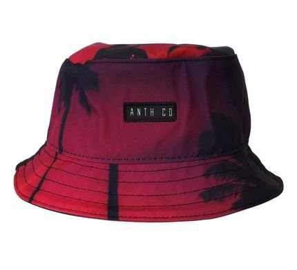 Chapéu Bucket Hat Anth Co Estampados Preto/Vermelho - Marca Anth Co