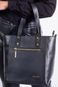 Bolsa feminina de couro liso Larissa - Preto - Marca Andrea Vinci