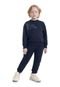 Conjunto Blusão e Calça em Moletom Infantil Menino Quimby Azul Marinho - Marca Quimby