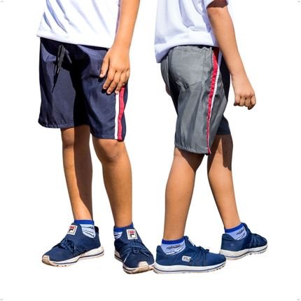 Kit 2 Bermuda Infantil Tactel Uniforme Escolar Esporte - Marca Frent's