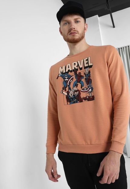 Blusa de Moletom Flanelada Fechada Cativa Marvel Avengers Caramelo - Marca Cativa Marvel
