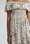 Vestido Forever 21 Curto Ombro a Ombro Animal Print Bege - Marca Forever 21