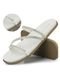 Papete Feminina Sandalia Branco Strass Glitter Wit Shoes Minimalista - Marca Wit Shoes