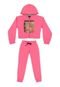 Conjunto Jaqueta Cropped e Calça Infantil Menina Bee Loop Rosa Pink - Marca Bee Loop