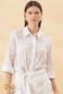 Camisa Feminina Bordado Vazado Smk Off White - Marca SMK