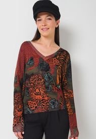 Sweater Desigual Multicolor - Calce Holgado