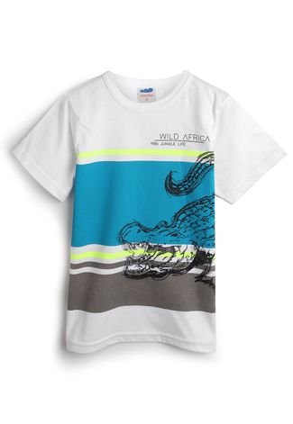 Camiseta Marlan Menino Crocodilo Off-White
