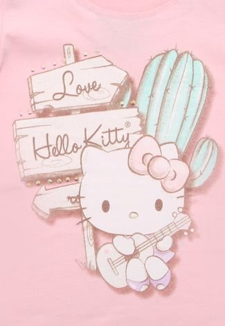 Lulublu - FM Hello Kitty Tatto Fd Rosa - Personagens - Tricolines  Estampados - Tricolines