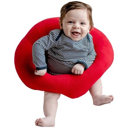 Assento e Almofada de Apoio para Bebê Puff Sônia Enxovais Vermelho - Marca Sônia Enxovais