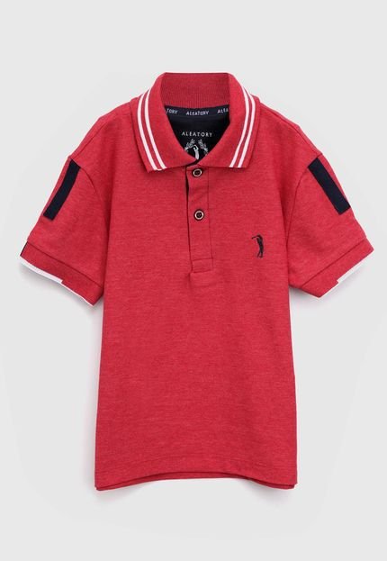 Camisa Polo Aleatory Infantil Frisos Vermelho - Marca Aleatory