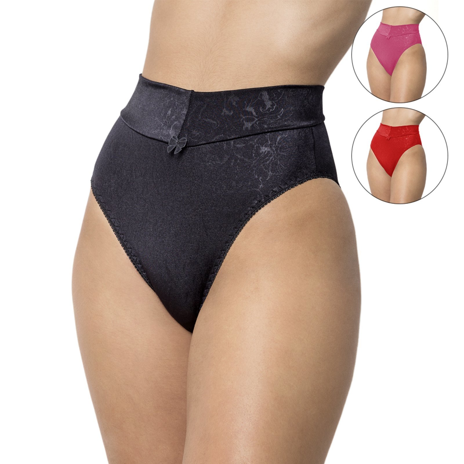 Kit 5 Calça Cós Alto Gabi Lingerie Calcinha Microfibra Confortável Compressão Moda Feminina Elegante Multicolorido - Marca Gabi Lingerie