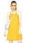 Vestido Malwee Curto Canelado Amarelo - Marca Malwee