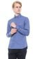 Camisa Calvin Klein Slim Padronagem Azul - Marca Calvin Klein
