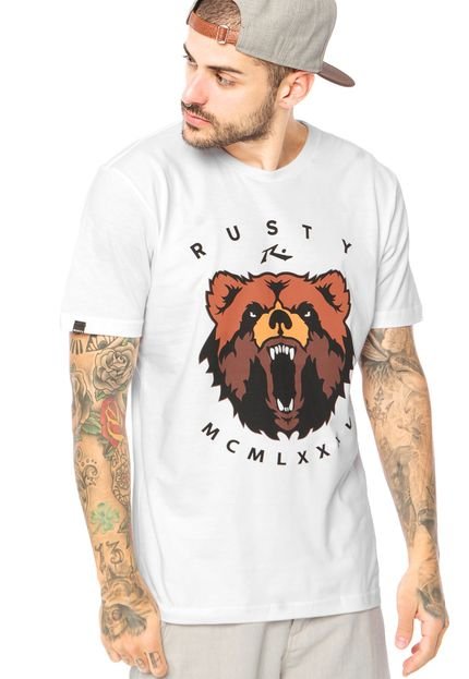 Camiseta Manga Curta Rusty Bears Msac Branca - Marca Rusty